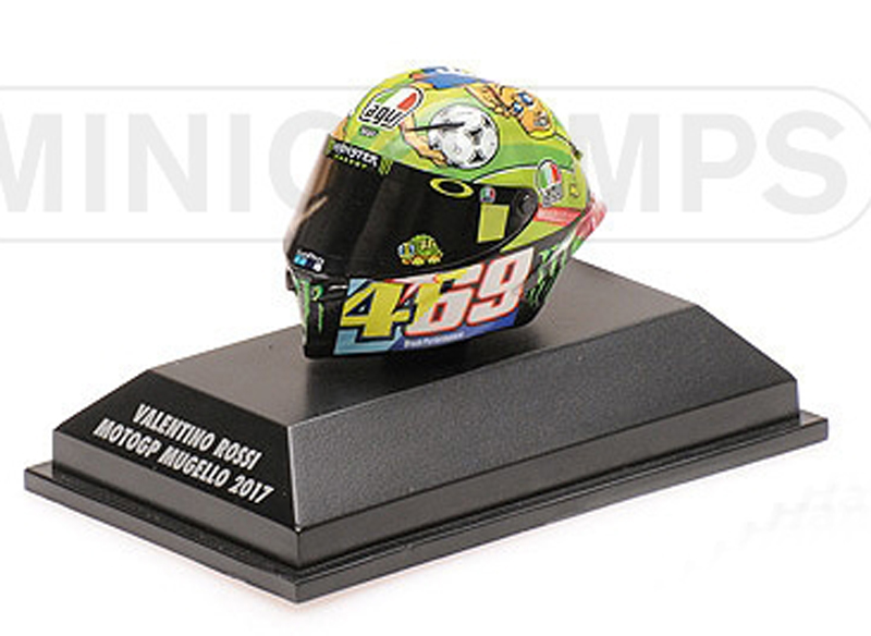 Helm AGV Valentino ROSSI 2017 Moto GP MUGELLO 1:8 Helm AGV Valentino ROSSI 2017 Moto GP MUGELLO 1:8